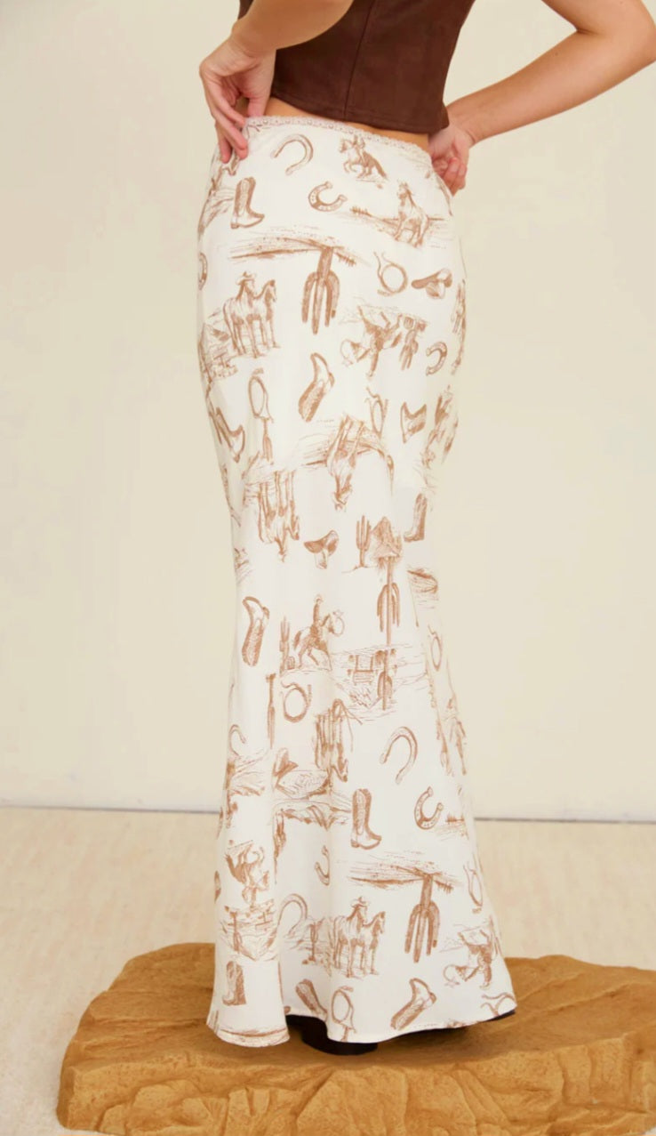Western Maxi Skirt
